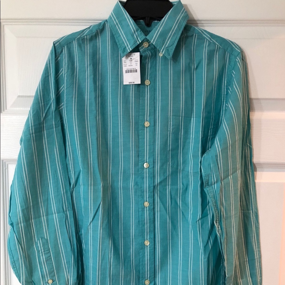 NWT-J Crew Button Down Striped Shirt Sz XSmall